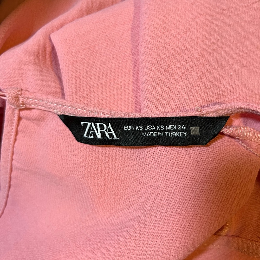 Zara ASYMMETRIC DRAPED Cinch Pink DRESS - Picture 6 of 7